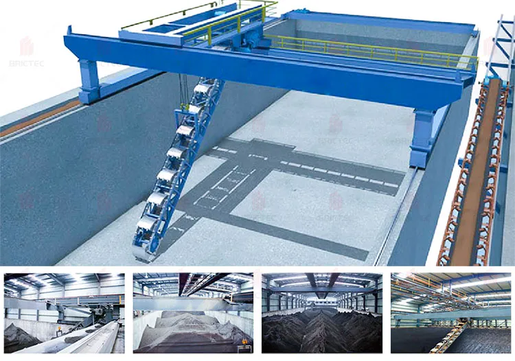 Máquinas para Fabricação de Tijolos Escavadeira de Balde Tipo Ponte e Recuperadora Multi-Balde para Armazenamento de Matéria-Prima 2