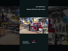 Máquina de tijolos de argila na linha de produção e processo de construção na Malásia Projeto CBT